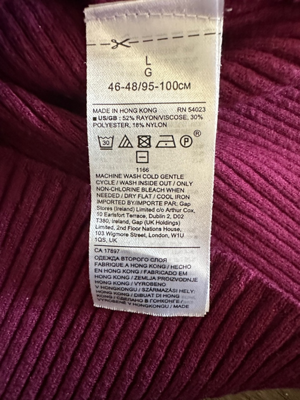 Banana Republic Ribbed Scoop Neck Sweater - Raspberry - Picture 3 of 4